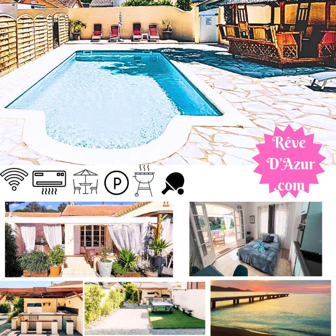 Reve D'azur En Bord De Mer, Avec Piscine Partagee, Parking Barbecue, Draps Inclus A La Nartelle *