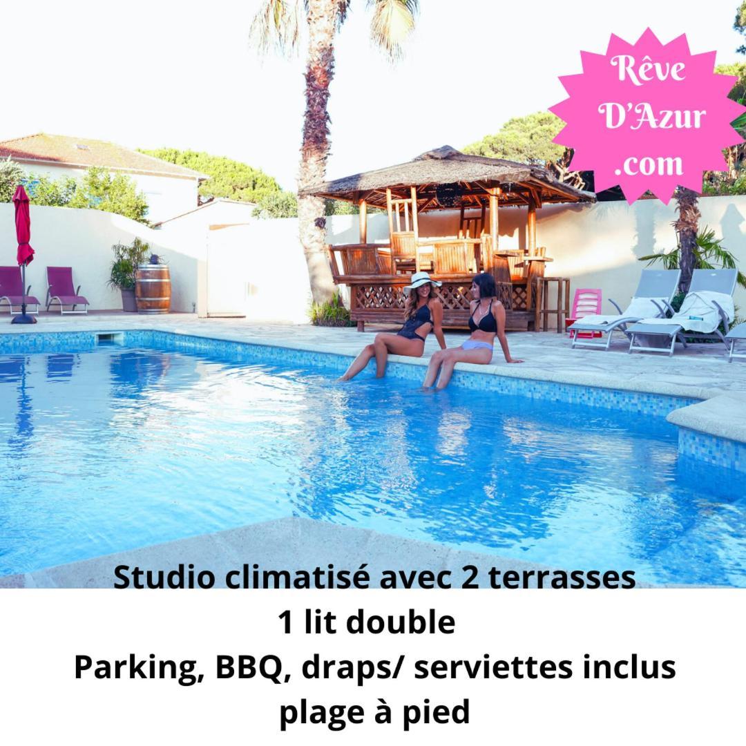Reve D'azur En Bord De Mer, Avec Piscine Partagee, Parking Barbecue, Draps Inclus A La Nartelle Casa de Férias *